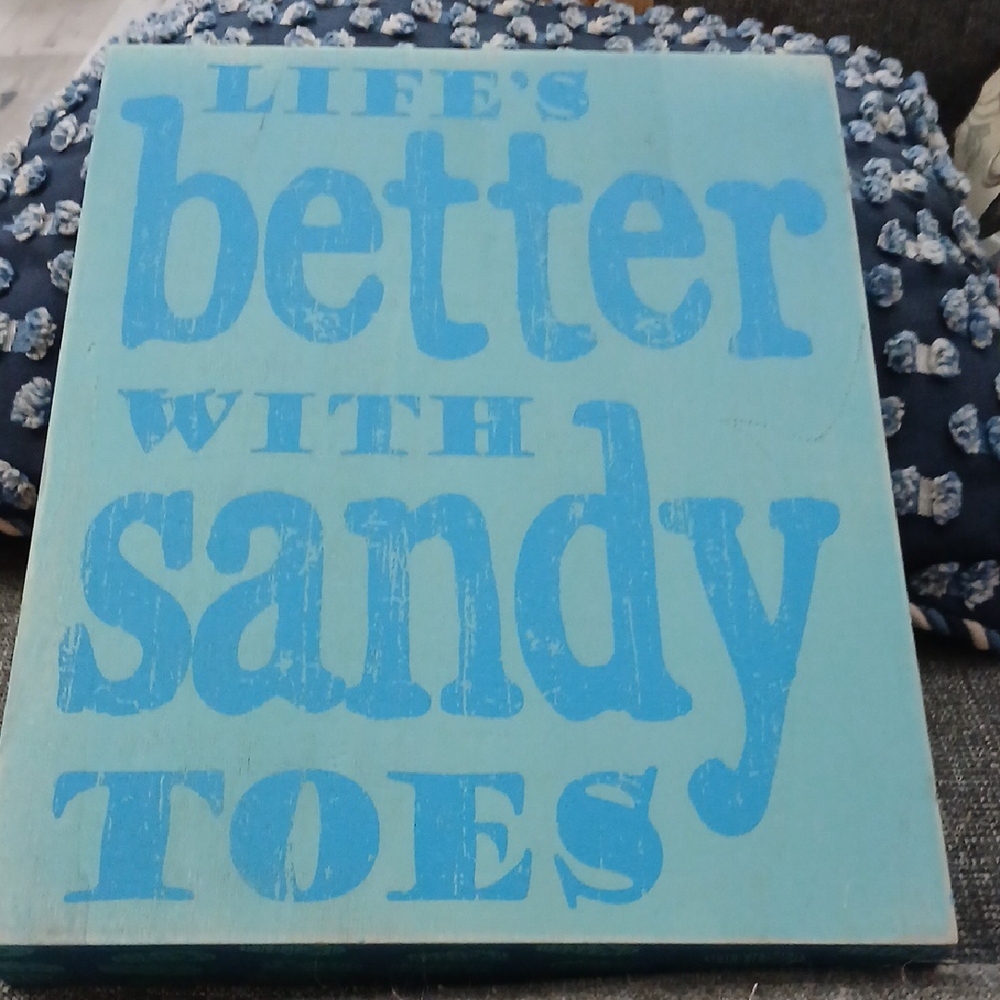 Kohl's Blue 'Life's Better with Sandy Toes' Art Print